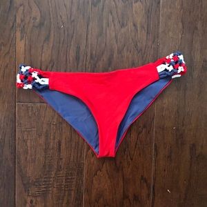 Frankie’s bikini bottoms red white and blue